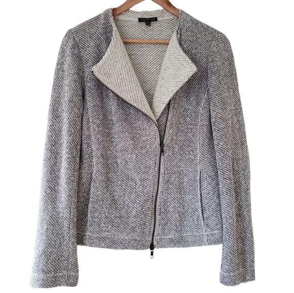 Eileen Fisher Jackets & Blazers - Eileen Fisher Organic Cotton Gray Lightweight Casual Moto Jacket Women's S